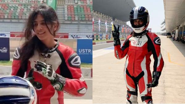 இது எப்ப..? பார்முலா ஒன் டிராக்கில் ரேஸ் பைக்கில் பறந்த 'மாஸ்டர்' ஹீரோயின்! 'தலைவி வேற ரகமாம்!