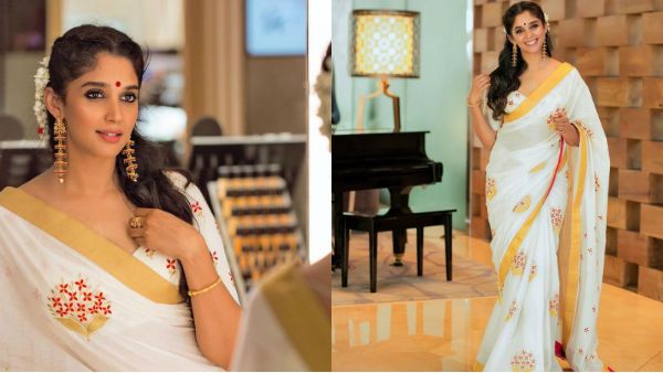 சேலையிலும் நானே.. மாடர்ன் உடையில் சோலையும் நானே.. க்யூட் நைலா உஷா!