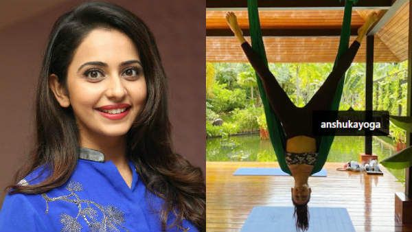 குட்டி பிரா.. வவ்வாலாக மாறிய ரகுல் ப்ரீத் சிங்.. அந்தரத்தில் எப்படி தொங்குறாரு பாருங்க மக்களே!