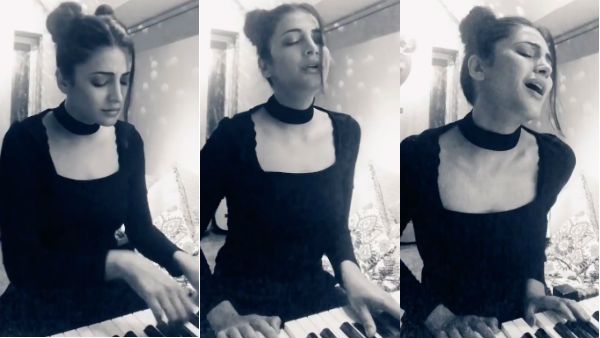 தென்பாண்டி சீமையிலே.. அப்பா பாடிய பாட்டை.. தன் ஸ்டைலில் பாடிய ஸ்ருதி.. வைரல் வீடியோ !