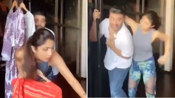 பணிப்பெண்ணுக்கு முத்தம்.. கணவருக்கு தர்ம அடி கொடுத்து புரட்டிய பிரபல நடிகை.. தீயாய் பரவும் வீடியோ!