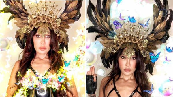 நான்தான் கறுப்பு சாமி.. கையில் ஆட்டுத்தலையுடன் கவர்ச்சி உடையில் ஏழரையை கூட்டும் நடிகை!