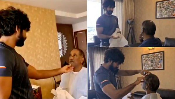 அப்பாவிற்கு ஷேவிங் செய்து காசு வாங்கிய நடிகர்... நெட்டிசன்ஸ் கிண்டல்!