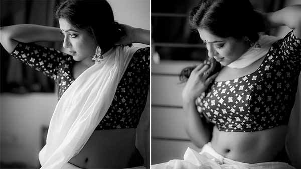 மாராப்பு இல்லாமல்.. கருப்பு வெள்ளையில் படு கவர்ச்சி.. பரபரப்பைக் கிளப்பிய பிக்பாஸ் நடிகை !