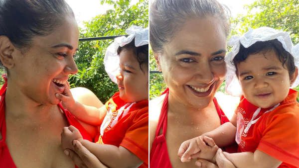 நைராவுடன் கொஞ்சி விளையாடும் சமீரா..க்யூட்டான போட்டோஸ் !