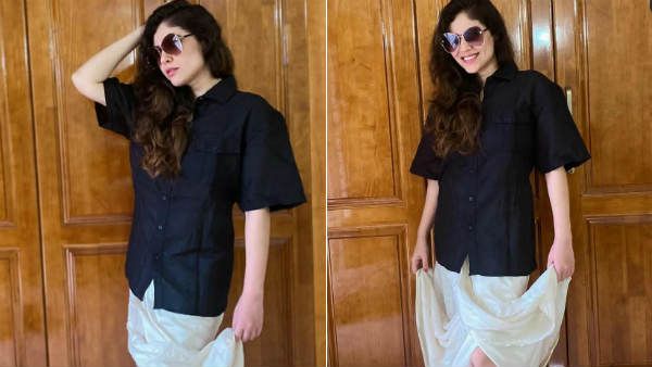 வேஷ்டி கட்டி.. தொடையை தட்டி.. ரசிகர்களை குஷிப்படுத்திய பிக் பாஸ் நடிகை!