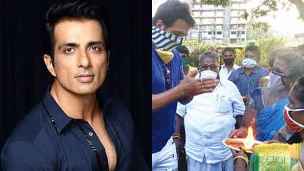 மும்பையில் சிக்கிய 180 தமிழர்கள்..சொந்த ஊர் செல்ல உதவிய சோனு சூட்..ஆரத்தி எடுத்து வாழ்த்திய பெண்கள்