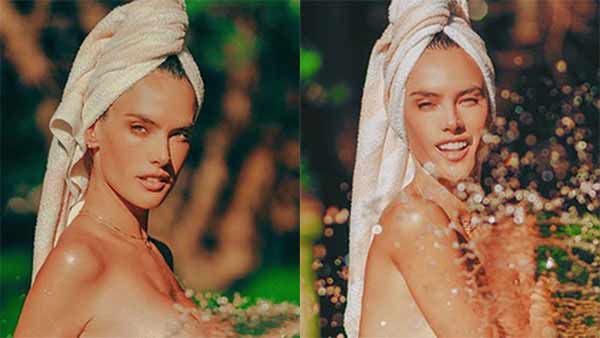 டாப்லெஸ் போஸில் திணறவிடும் பிரபல நடிகை.. தண்ணீரை வைத்து இன்னாம்மா வித்தை காட்டுறாரு!