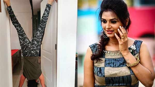 அம்மாடியோ .. தலைகீழ் யோகா… வாய் பிளந்த ரசிகர்கள் !