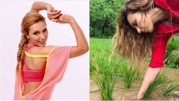 இந்தக் கொரோனா இப்படி மாத்திடுச்சே.. வயலில் இறங்கி வசமாக நாற்று நட்ட ஹீரோயின்.. சூப்பர் அனுபவமாம்!