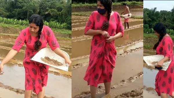 நைட்டியுடன் வயலில் இறங்கி விதை விதைத்த பிரபல நடிகை.. வைரலாகும் வீடியோ.. வாழ்த்தும் ரசிகர்கள்!