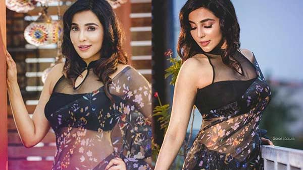 ட்ரான்ஸ்பரன்ட் சேலையில் செம ஹாட்... என்னம்மா கவர்ச்சி கொஞ்சம் தூக்கலா இருக்கு!