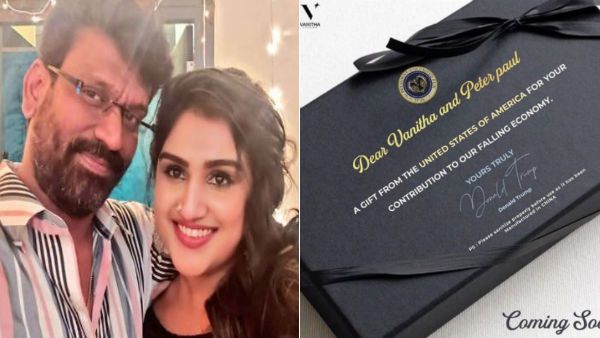 வனிதா அக்காவுக்கு டொனால்ட் ட்ரம்ப் கிஃப்ட் அனுப்பியிருக்காரா.. அவரே ஷேர் செய்த போட்டோ!