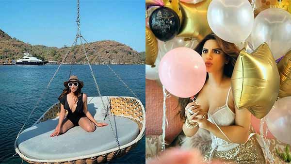 அந்தரத்தில் தலையணை, அழகழகு பலூன்ஸ்.. பிரபல நடிகையின் நம்ப முடியாத லுக்.. வாய்பிளக்கும் ரசிகர்கள்!