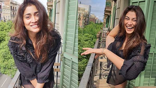 பேண்ட் போடாமல்.. காலை தூக்கியபடி போஸ் கொடுத்த ஸ்ரேயா சரண்.. ஜொல்லு விட்ட ரசிகர்கள்!