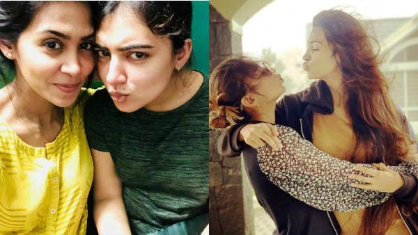 தோழிக்கு முத்தம் கொடுக்கும் நஸ்ரியா..வைரலாகும் புகைப்படம் !