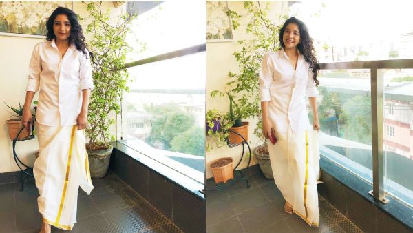 முதல் முறையா பட்டன் போட்ருக்கீங்க.. வேட்டி சட்டையில் போஸ் கொடுத்த நடிகை.. வச்சு செய்த நெட்டிசன்ஸ்!