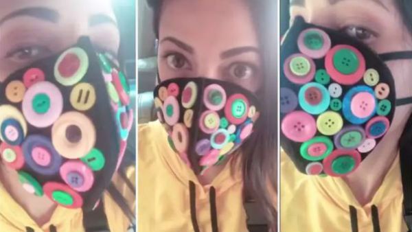 இதெப்படி இருக்கு? நடிகை ஸ்ருதிஹாசன் உருவாக்கிய பட்டன் மாஸ்க்.. வேற லெவல் என புகழும் ஃபேன்ஸ்!