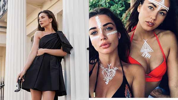 இது என்ன கொண்டாட்டம்? நெத்தியில இப்படி, கழுத்துல அப்படி.. தோழியுடன் டிரைப் லுக்கில் எமி ஜாக்சன்!