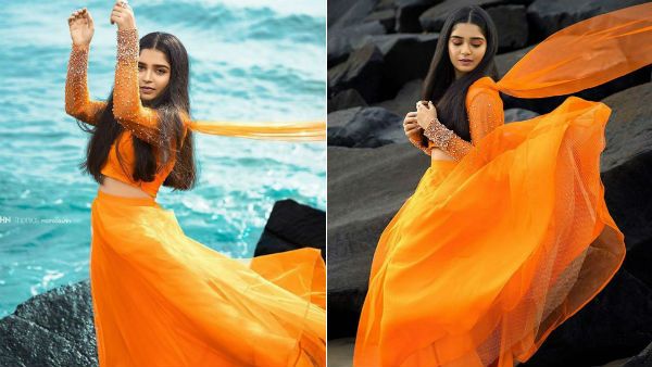 பாறையின் நடுவே கலக்கலான போட்டோஷூட் .. குட்டி ஜானுவின் திகைப்பூட்டும் பிக்ஸ் !