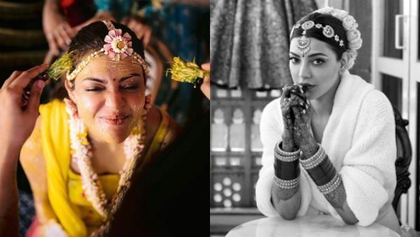 'புயலுக்கு முன்னே..' திருமண டிரெஸ்சை அங்க மாட்டி.. 'கல்யாண பொண்ணு' காஜல் போட்ட கேப்ஷனை பாருங்க!