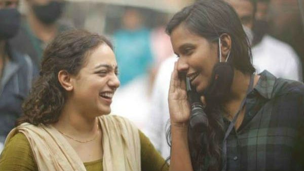 விஜய் சேதுபதியுடன் நடுக்காட்டில் நித்யாமேனன்.. பரபரப்பான ஷூட்டிங் ஸ்பாட் புகைப்படம்