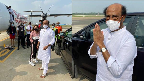 'அண்ணாத்த' ஷூட்டிங்.. செம ஸ்டைலாக ஐதராபாத் புறப்பட்ட ரஜினி.. வைரலாகும் போட்டோஸ்