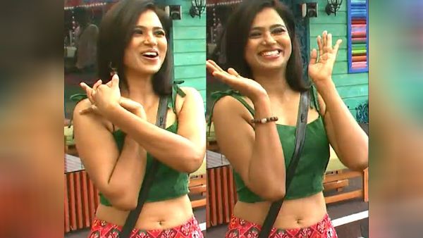 பிக்பாஸ் வீட்டிலும் தொப்புளை காட்டிய ரம்யா.. லுக்கிங் நைஸ் என ஜொள்ளுவிட்ட பிக்பாஸ்!