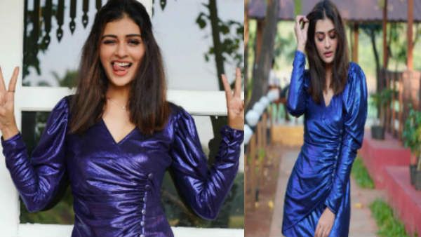 முட்டி தெரிய குட்டி உடையில் இளசுகளை பற்றவைக்கும் பிரபல நடிகை!