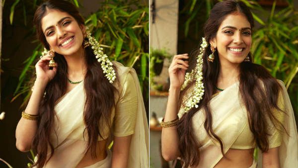 தலை நிறைய மல்லிகை பூ… கேரளா சேலை.. மாஸாக பொங்கல் கொண்டாடிய மாஸ்டர் நாயகி!