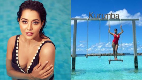 நடுக்கடலில் அப்படியொரு போஸ் கொடுத்த பிக் பாஸ் பிரபலம்.. சிகப்பு நிற பிகினியில் ஜமாய்க்கிறாரே!