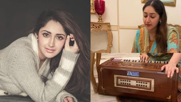 இசையார்வம் என்னுள் மீண்டும் துளிர் விட்டது… ஹார்மோனியம் வாசித்து அசத்திய சாயிஷா !