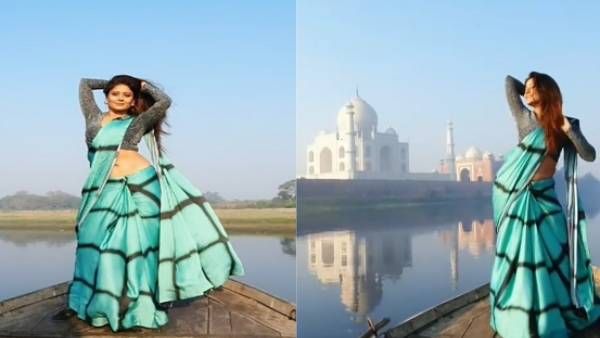 சேலையை ஒதுக்கி.. தொப்புளை காட்டி ரசிகர்களை சூடுடேற்றும் அர்ஜுன் பட நடிகை!