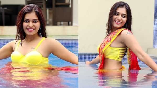 நீச்சல் குளத்தில் மாராப்பை விலக்கி..சும்மா கும்முனு இருக்கும் தர்ஷா !