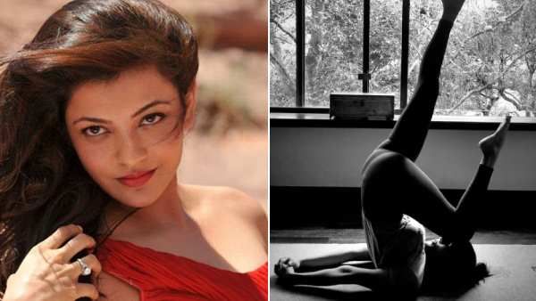 உடம்பை வளைத்து காஜல் அகர்வால் கொடுத்த போஸ்...வாயை பிளக்கும் நெட்டிசன்கள்