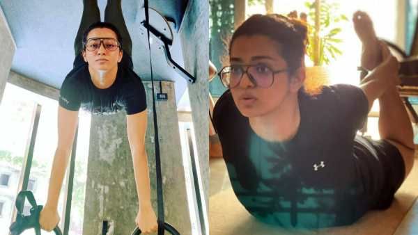 குப்புற படுத்து வில்லு போல யோகா செய்து அசத்திய பூ பார்வதி... கலக்குறீங்க மேடம்!