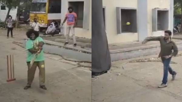 செம்ம ஷாட்...யோகி பாபுவுடன் கிரிக்கெட் விளையாடிய பிரசாந்த்