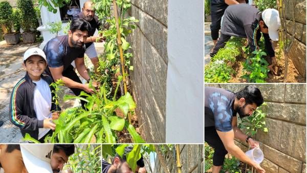 மறைந்த நடிகர் விவேக்கின் நினைவாக அப்பா, மகனுடன் மரக்கன்று நட்ட பிரபல நடிகர்!