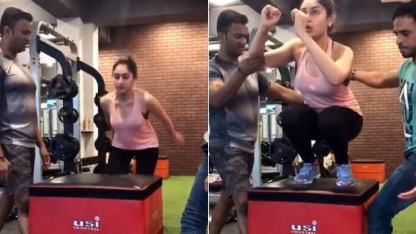 ஆர்யாவுக்கே டஃப் கொடுக்கும் சாயிஷா… வெறித்தனமான ஒர்க் அவுட் வீடியோ !