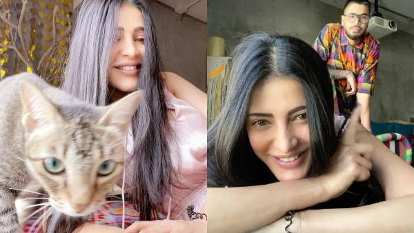 லாக்டவுனில் காதலருடன் ஜாலியாக பொழுதை கழித்த ஸ்ருதிஹாசன்...வைரலாகும் ஃபோட்டோ