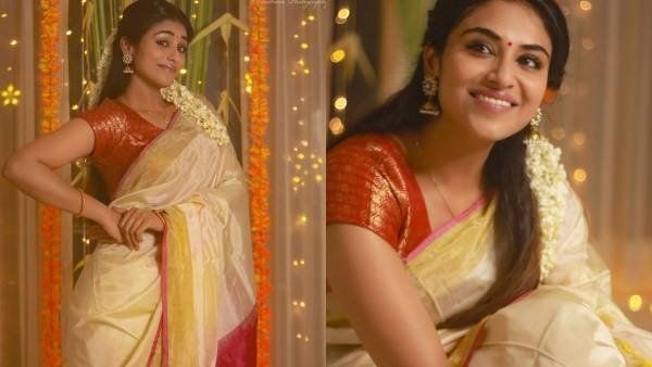 இடுப்புல சேலையை தூக்கி சொருகி.. அப்படியொரு போஸ் கொடுத்த இந்துஜா.. சும்மா எகிறுது லைக்ஸ்!