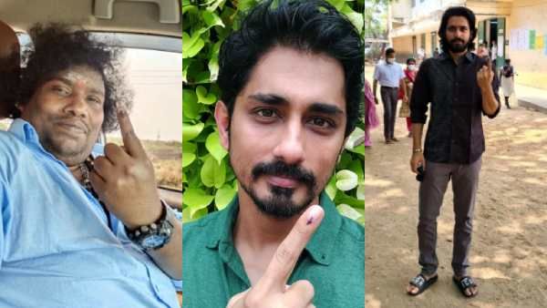 சுட்டெரிக்கும் வெயிலில்.. கால்கடுக்க நின்னு..ஓட்டுபோட்ட நடிகர்கள் !