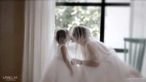 மணப்பெண் உடையில் நித்யா மேனன் கொடுத்த லிப் கிஸ்...யாருக்கு தெரியுமா ?