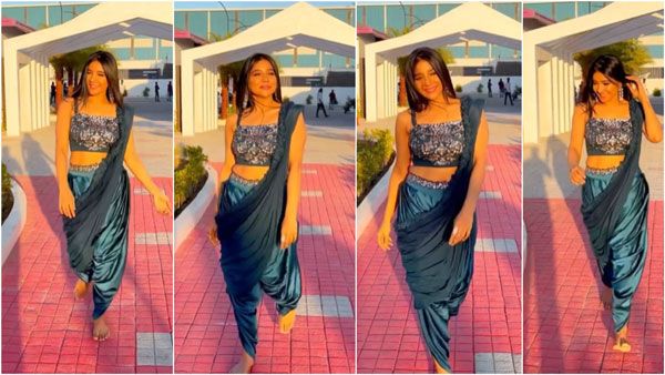 வெடுக் வெடுக்குனு இடுப்பை ஒடித்து..பூனை நடைபோட்ட சாக்ஷி.. வைரல் வீடியோ !