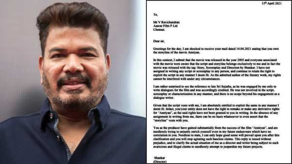 அந்நியன் கதை என்னுடையது.. யாரும் குறுக்கிட முடியாது: பிரபல தயாரிப்பாளருக்கு இயக்குநர் ஷங்கர் பதிலடி!
