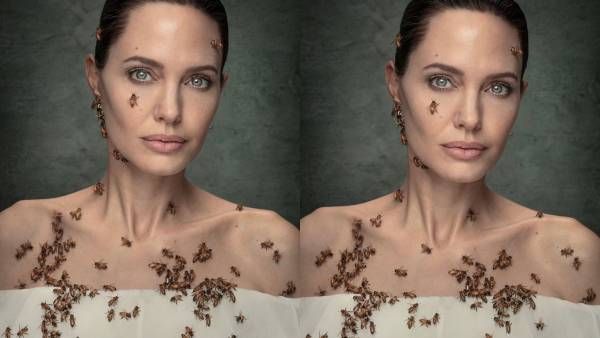 உடம்பு முழுக்க தேனீக்களைவிட்டு.. உலக தேனீக்கள் தினத்தில் வித்தியாசமாக போட்டோ ஷூட் நடத்திய நடிகை!