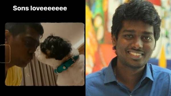 செல்ல நாயுடன் முத்தமிட்டுக்கொஞ்சும் இயக்குனர் அட்லி!