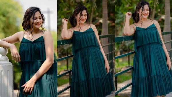 ஸ்லீவ்லெஸ்லில்… கவுனை சுற்றியபடி ஆட்டம் போட்ட லாஸ்லியா… வைரல் வீடியோ !