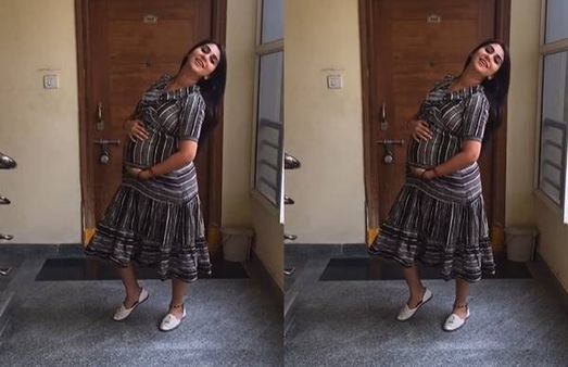 வயிற்றில் குழந்தையுடன் க்யூட் ரியாக்ஷனை காட்டிய… நந்தினி சீரியல் நடிகையின் வைரல் வீடியோ !