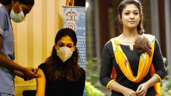 காதலர் விக்னேஷ் சிவனுடன் இணைந்து கோவிட் -19 தடுப்பூசி போட்டுக் கொண்ட லேடி சூப்பர்ஸ்டார்